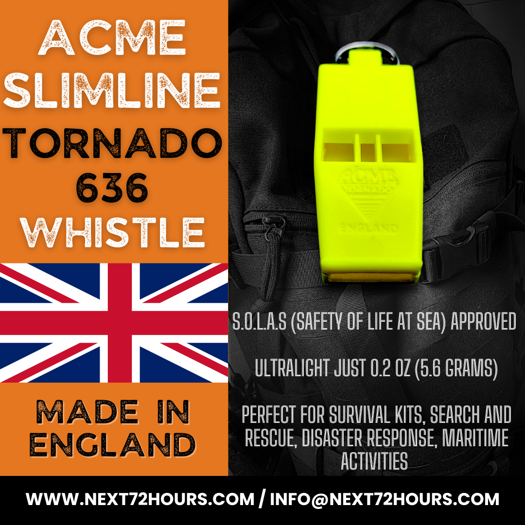 ACME Slimline Tornado 636 Whistle | SOLAS Approved | Extremely Loud