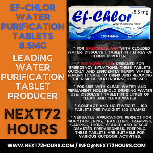 Ef-Chlor 8.5mg Water Purification Tablets - Pack of 100 | New Zealand